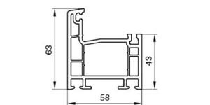 фото товара PW XS-358.01 Рама 63 мм (Темный дуб, Двухстороняя)