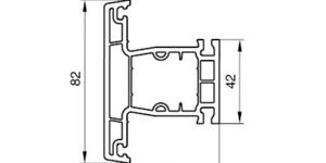 фото товара PW XS-358.03 Импост 82 мм (Темный дуб, Двухсторонняя)