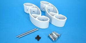 фото товара Комплект монтажный ручки прямой овальной белый