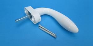 фото товара Ручка оконная ADA 38мм белая акустик