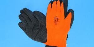 фото товара Перчатки х/б с рельефным латексным покрытием оранжевый/черный