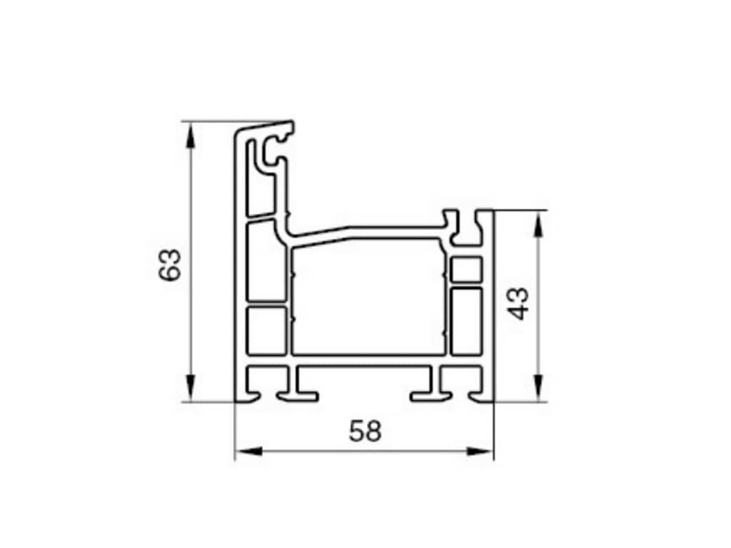 фото товара PW XS-358.01 Рама 63 мм (Темный дуб, Двухстороняя)